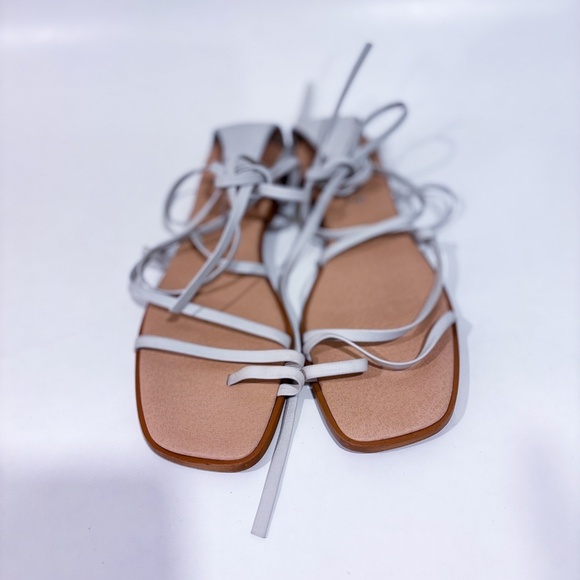 OFFICE LONDON Beige Lace-Up Flat Sandals | Size 38 * - Picture 4 of 9